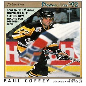 Paul Coffey (Penguins) 1992 O Pee Chee Premier '92 Series Card - Card Number 79